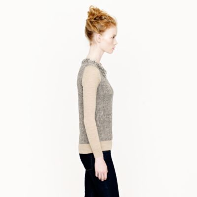 Collection jeweled-collar sweater
