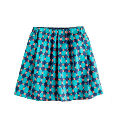 Girls' sateen bubble skirt in geometric dot