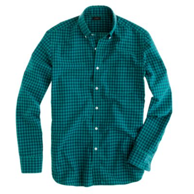 Secret Wash shirt in two-color gingham