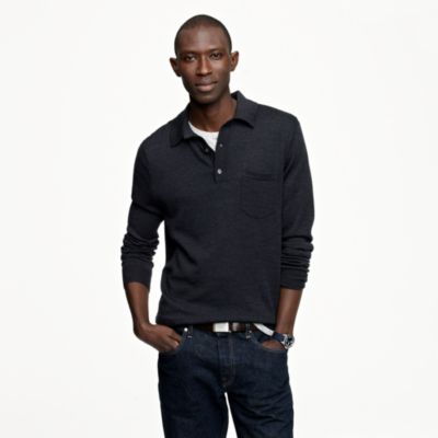 Merino polo sweater