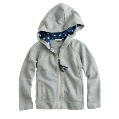 Girls' dot-lined hoodie