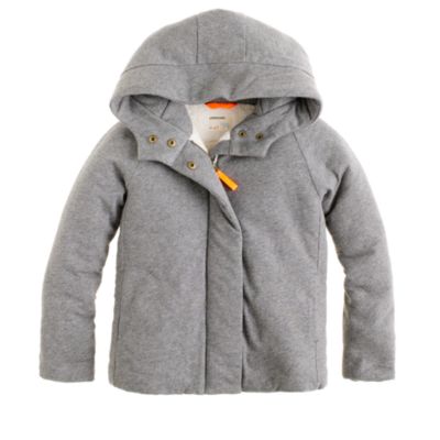 Girls' knit puffer jacket