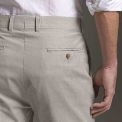 Ludlow classic suit pant in fine-stripe cotton