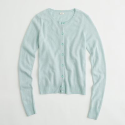 Factory wool-blend crewneck cardigan
