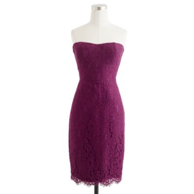Strapless lace dress