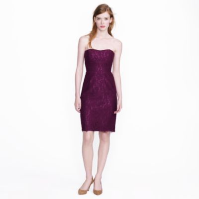Strapless lace dress