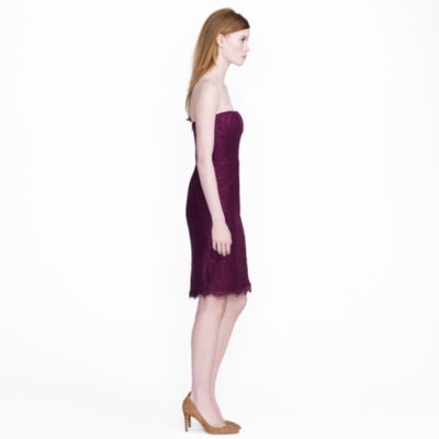 Strapless lace dress