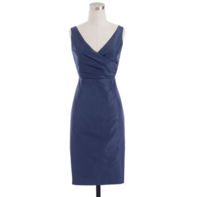 Petite Sara dress in silk taffeta