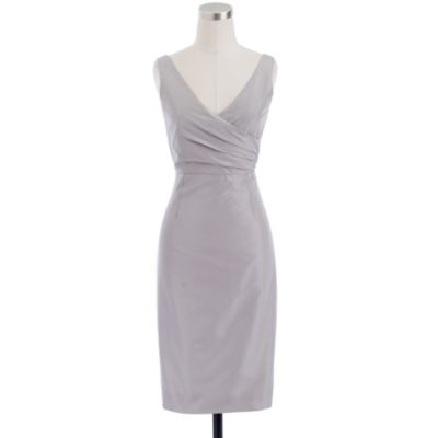 Petite Sara dress in silk taffeta