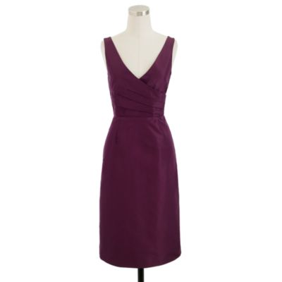 Petite Sara dress in silk taffeta