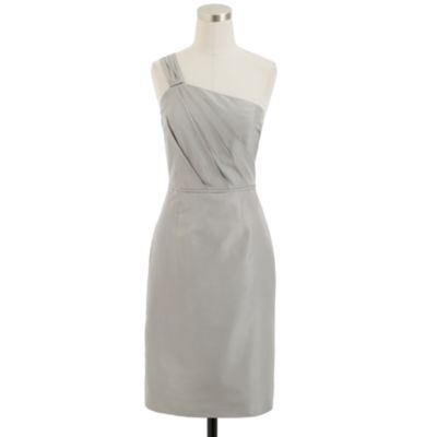 Lucienne one-shoulder dress in silk taffeta