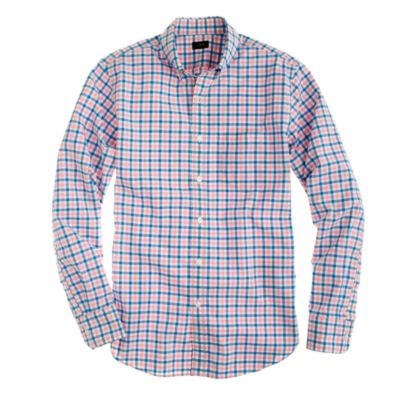 Tall Secret Wash shirt in multi-gingham