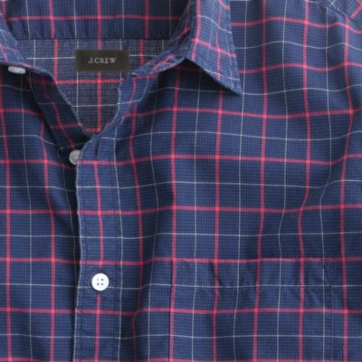 Slim Secret Wash shirt in dark navy check