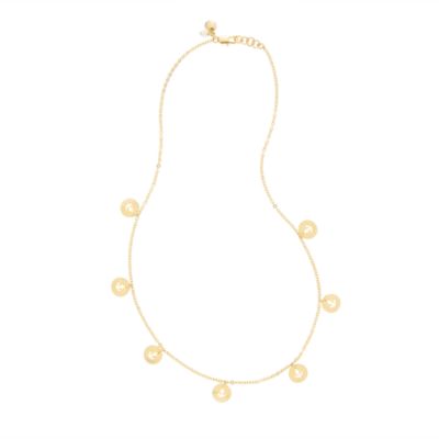 Girls' gold anchors necklace