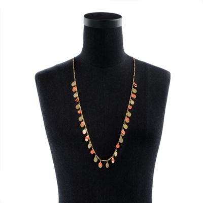 Shaky enamel disc necklace