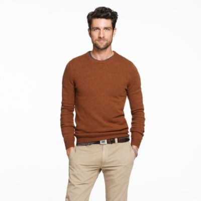 Slim rustic merino crewneck sweater
