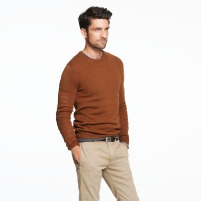 Slim rustic merino crewneck sweater