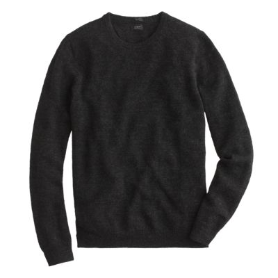 Slim slub merino crewneck sweater