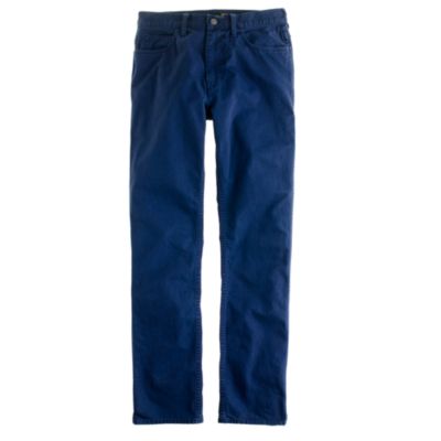 Slim-straight garment-dyed jean