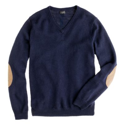 Slim slub merino V-neck sweater