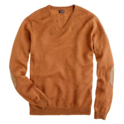 Slim slub merino V-neck sweater