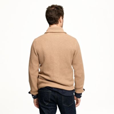 Cotton shawl-collar cardigan