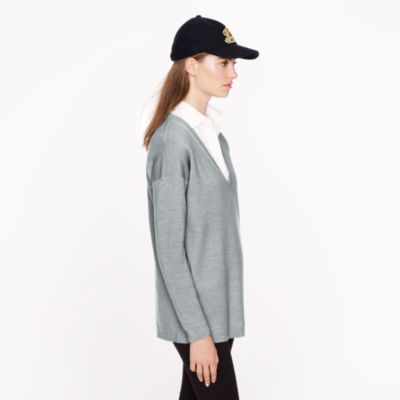 Oversize merino pocket sweater