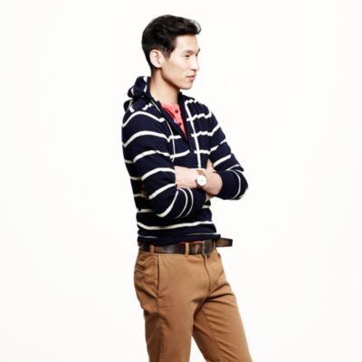 Wide-stripe hoodie