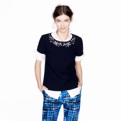 Jewel-neck top