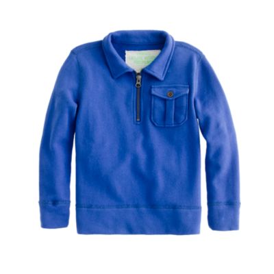 Boys' french terry half-zip sweatshirt