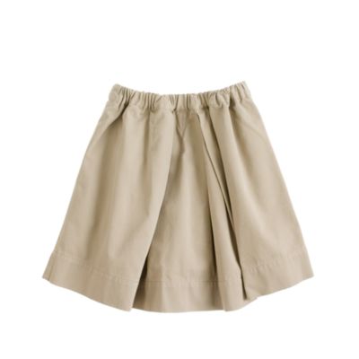 Girls' pleated chino skirt