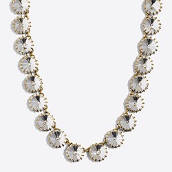 Factory brass-plated crystal necklace