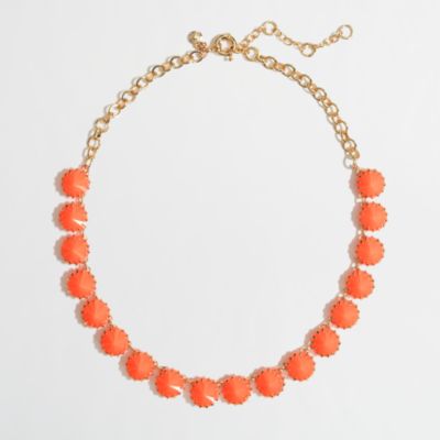 Factory brass-plated crystal necklace