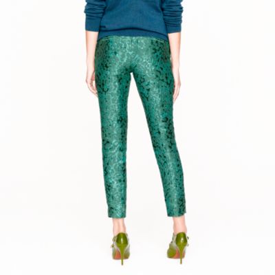 Tall Collection caf&eacute; capri in jade jacquard