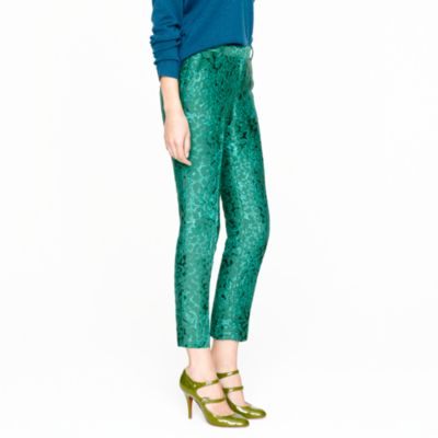 Tall Collection caf&eacute; capri in jade jacquard
