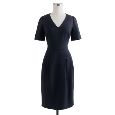 Memo dress in pinstripe Super 120s