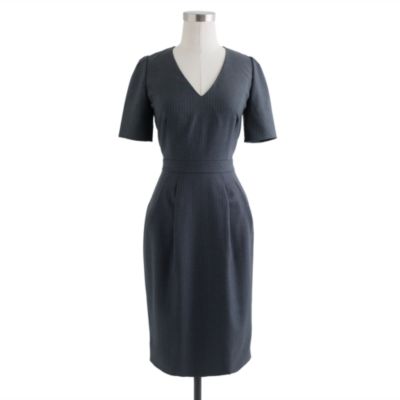 Memo dress in pinstripe Super 120s