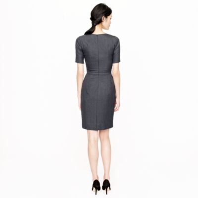 Memo dress in pinstripe Super 120s