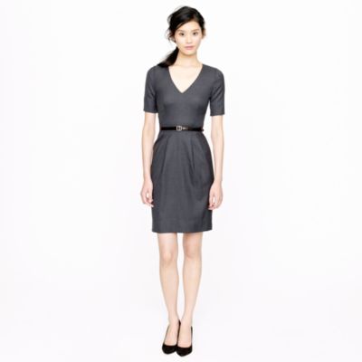 Memo dress in pinstripe Super 120s
