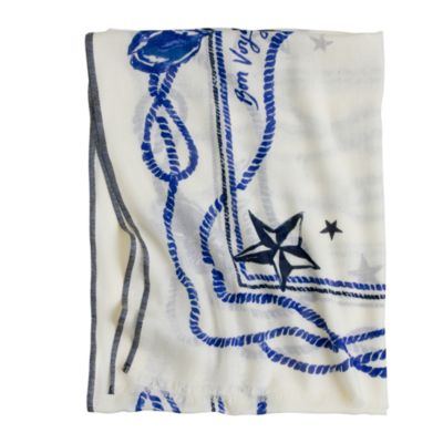 Wool-silk voyager scarf