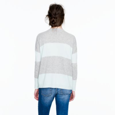 Collection cashmere boyfriend sweater in colorblock