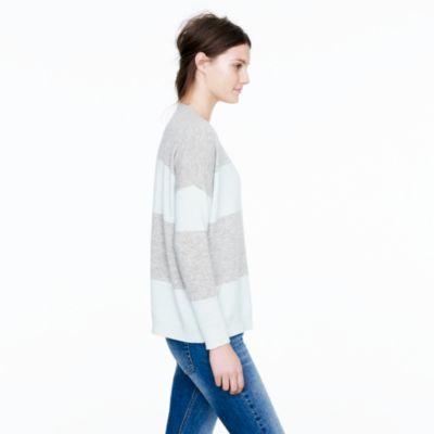 Collection cashmere boyfriend sweater in colorblock