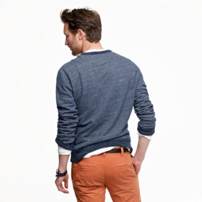 Sueded fleece insignia sweatshirt