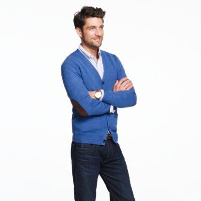 Slim slub merino cardigan