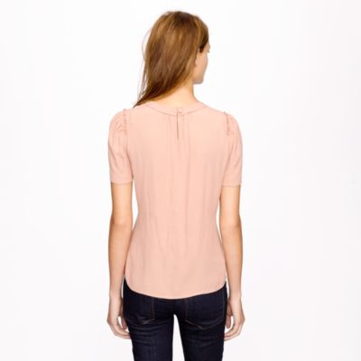 Short-sleeve crepe top