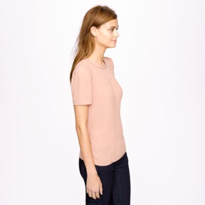 Short-sleeve crepe top