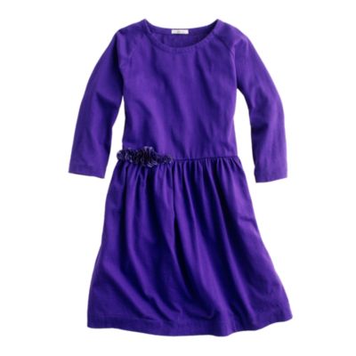Girls' silk rosette dress