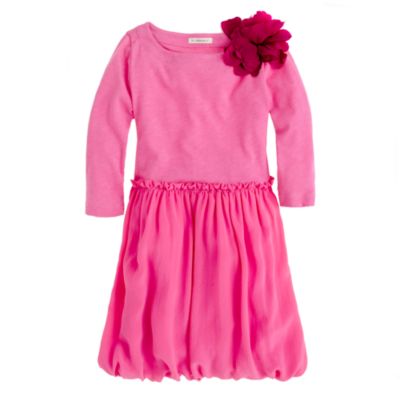 Girls' puff love dress