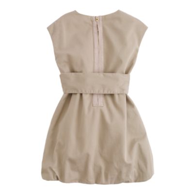 Girls' belted chino bubble dress