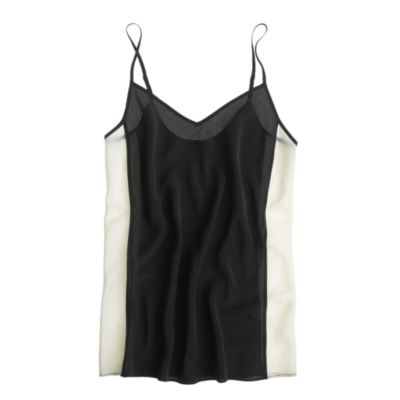 Silk colorblock cami